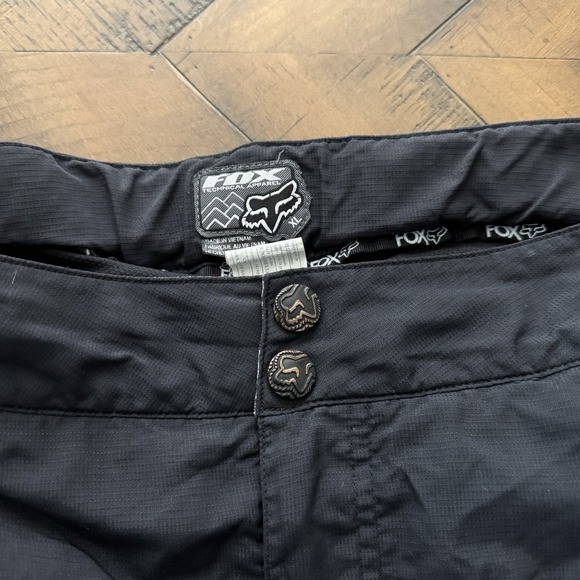 Fox Racing Shorts Black Padded Adjustable Ripstop Biker - Picture 3 of 15